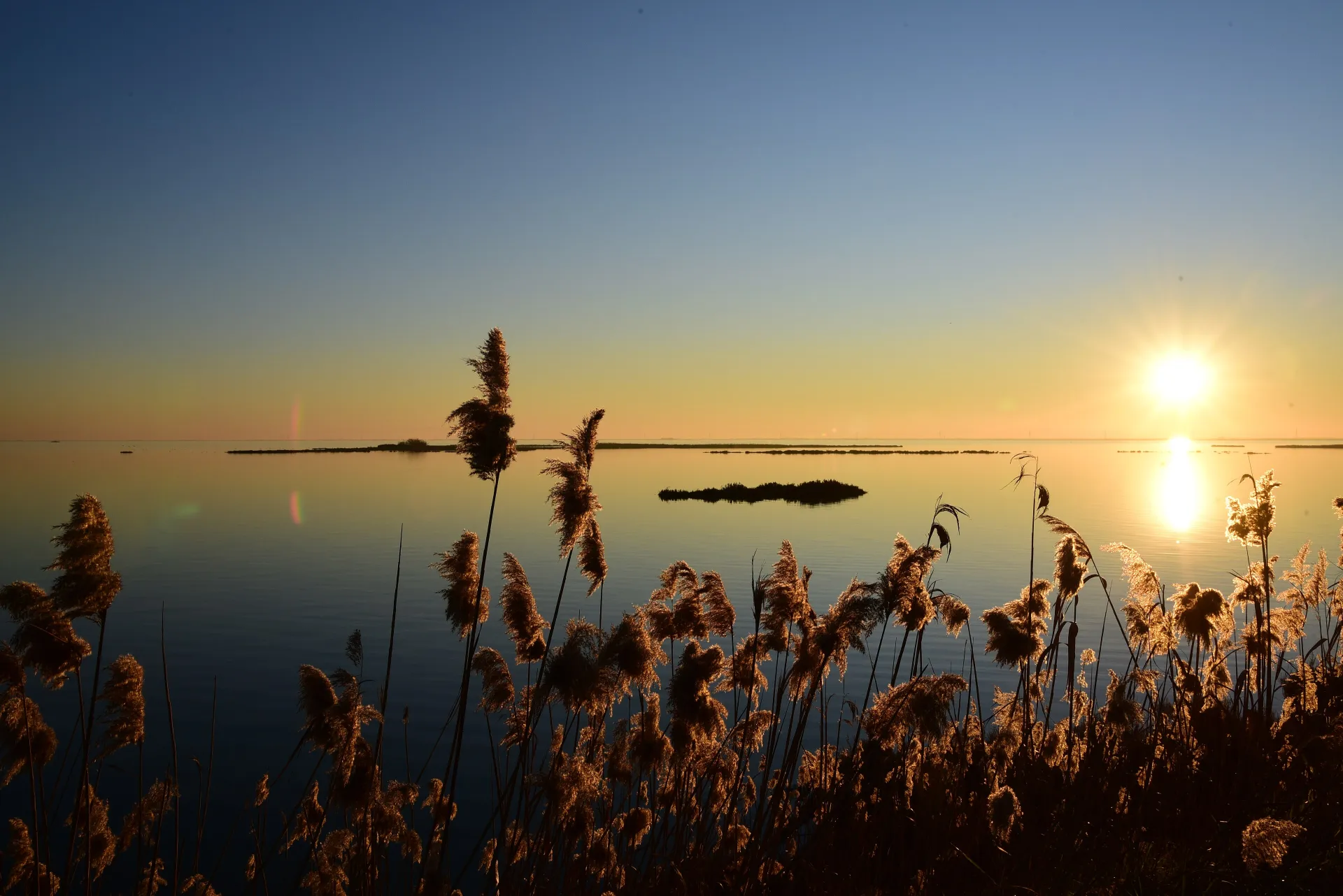 Tramonto nelle valli di Comacchio