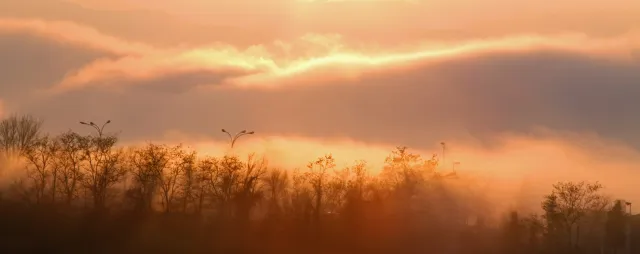 Tramonto di dicembre dal Colle della Guardia